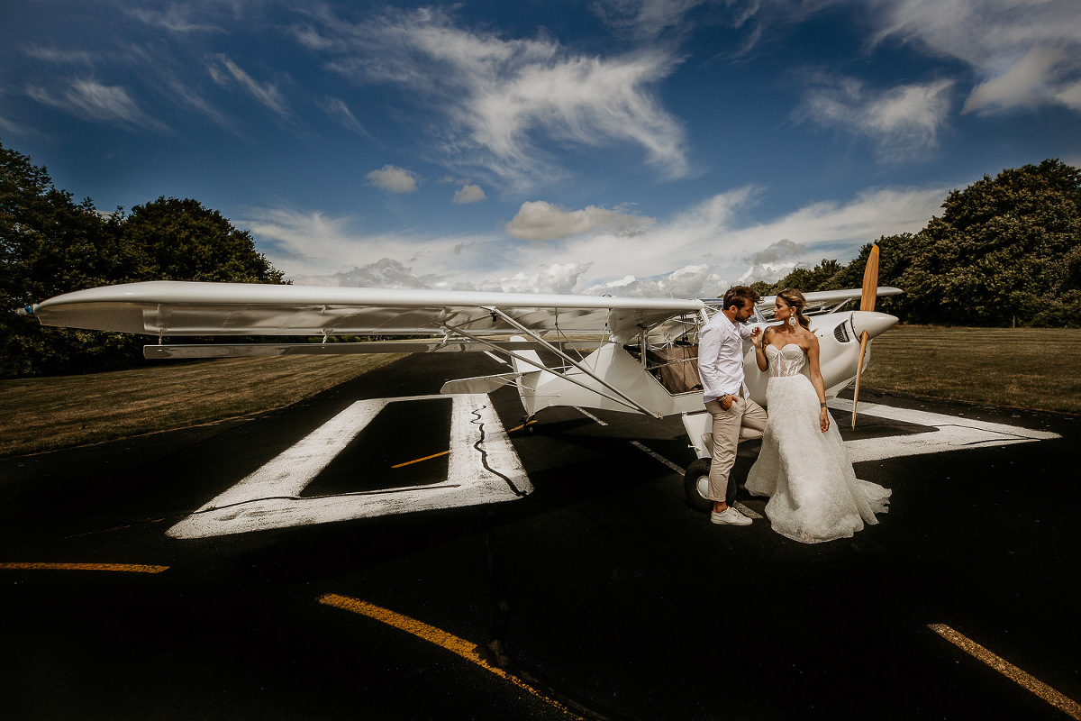 photo mariage aerodrome Vendée