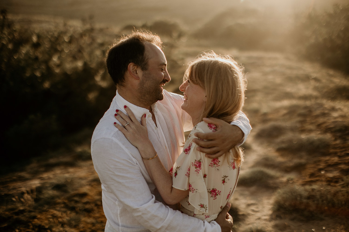 seance photo engagement coucher de soleil